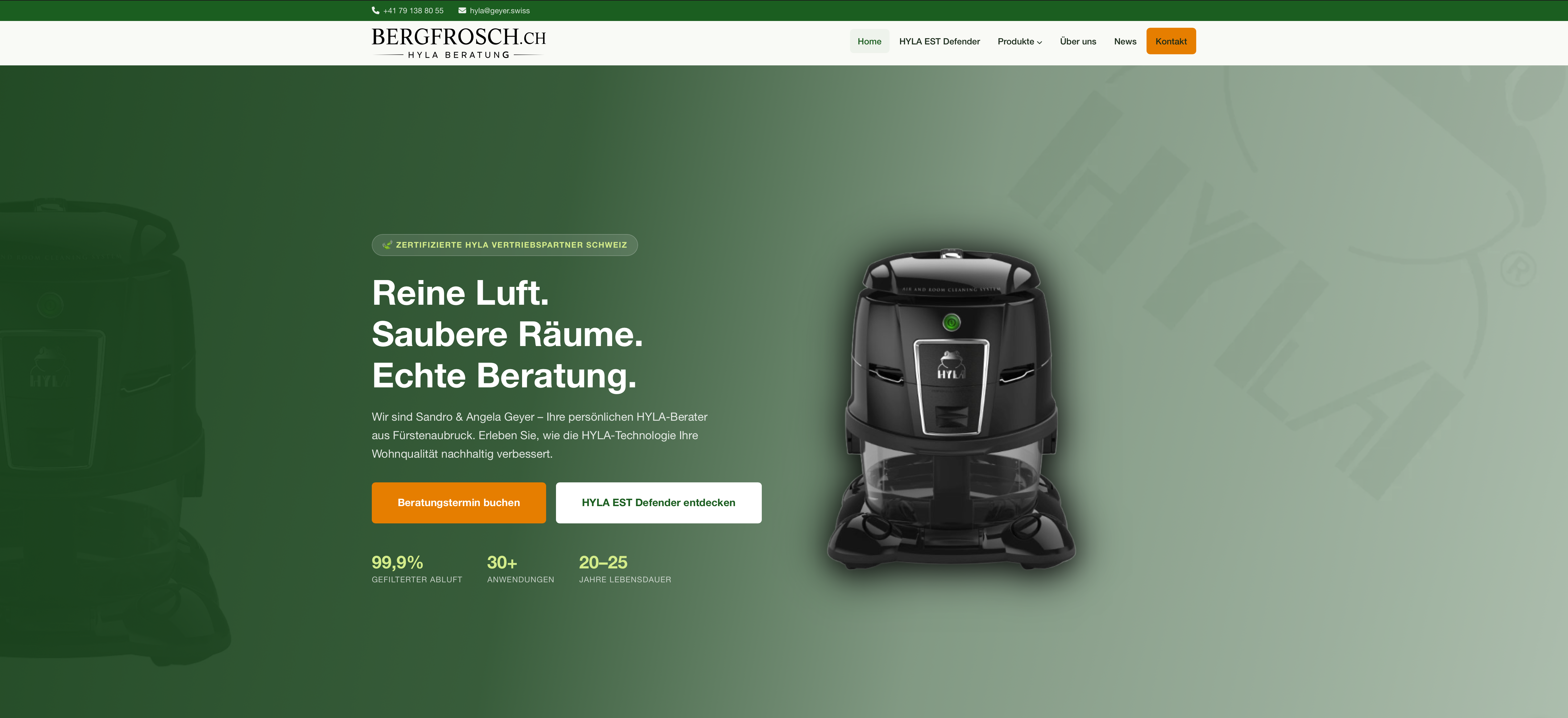 Die neue Webseite von BergFrosch.ch ist online